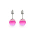 Nébuleuse rose | Argent sterling .925 | Boucles d'Oreilles Verre Galaxie